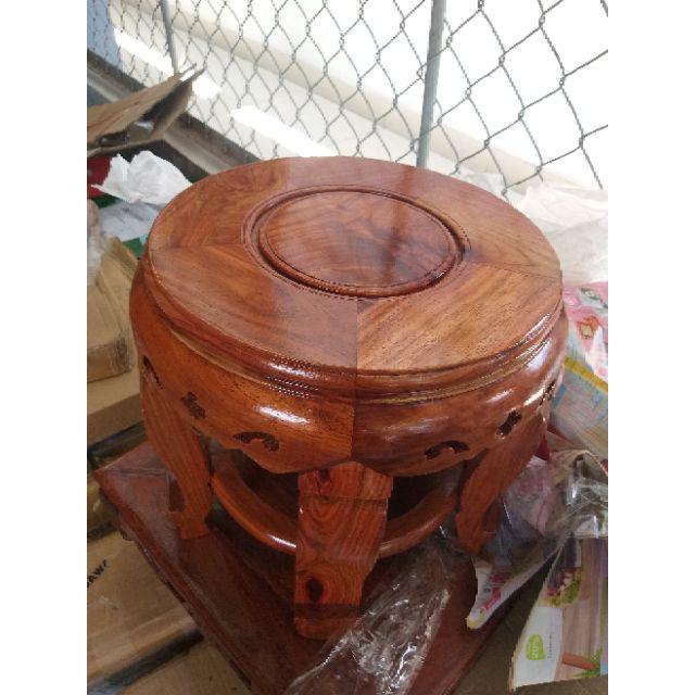 Đôn tròn gỗ hương cao 30cm mặt 30cm