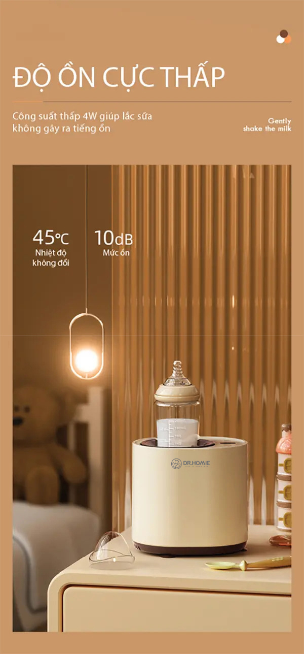 [CHÍNH HÃNG] Máy lắc sữa giữ ấm hâm sữa đa năng DrHomie G63