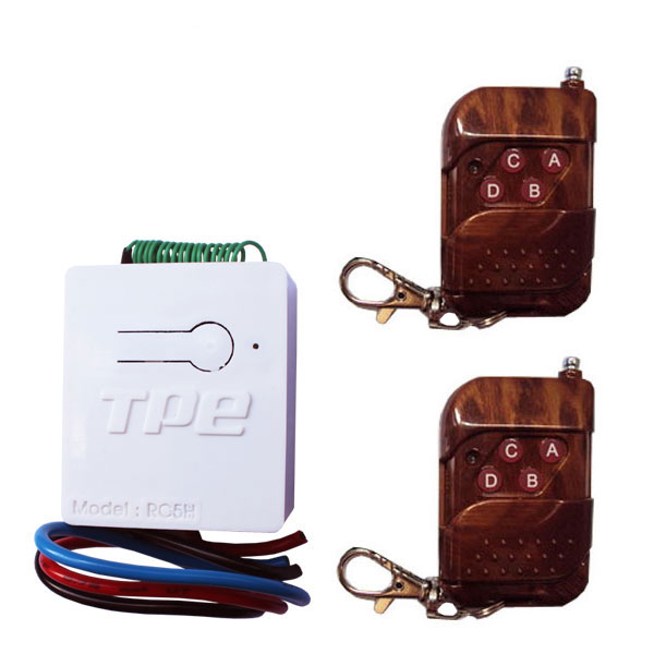 Bộ công tắc điều khiển từ xa TPE RC5H + 2 remote 4 nút, điện áp 12V, Công suất 4A