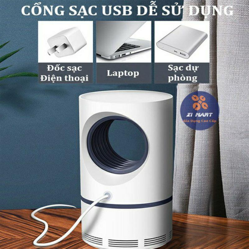 Đèn Bắt Muỗi, Hình Trụ, Cắm Cổng USB Thông Minh