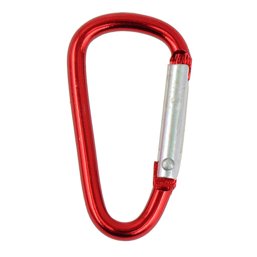50 Pieces Aluminum Carabiner Spring Clip Climbing Keychain Rings