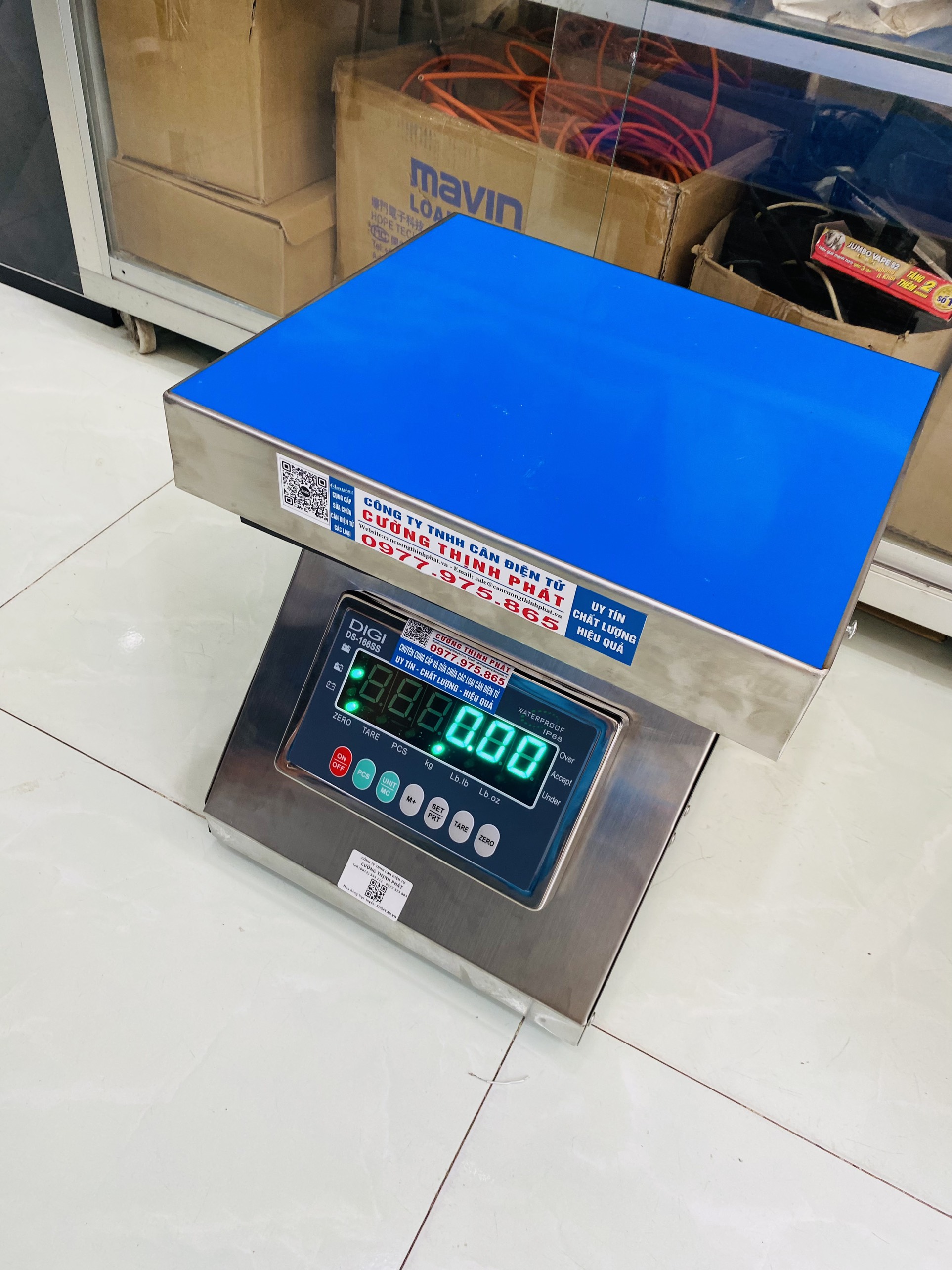 Cân ghế ngồi inox DIGI DS166 Mức cân 60kg độ đọc 0.02Kg