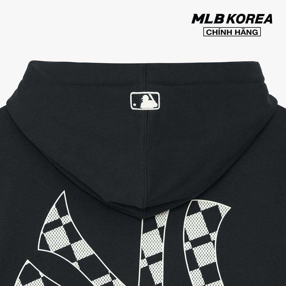 MLB - Áo hoodie unisex tay dài phối mũ Checkerboard Big