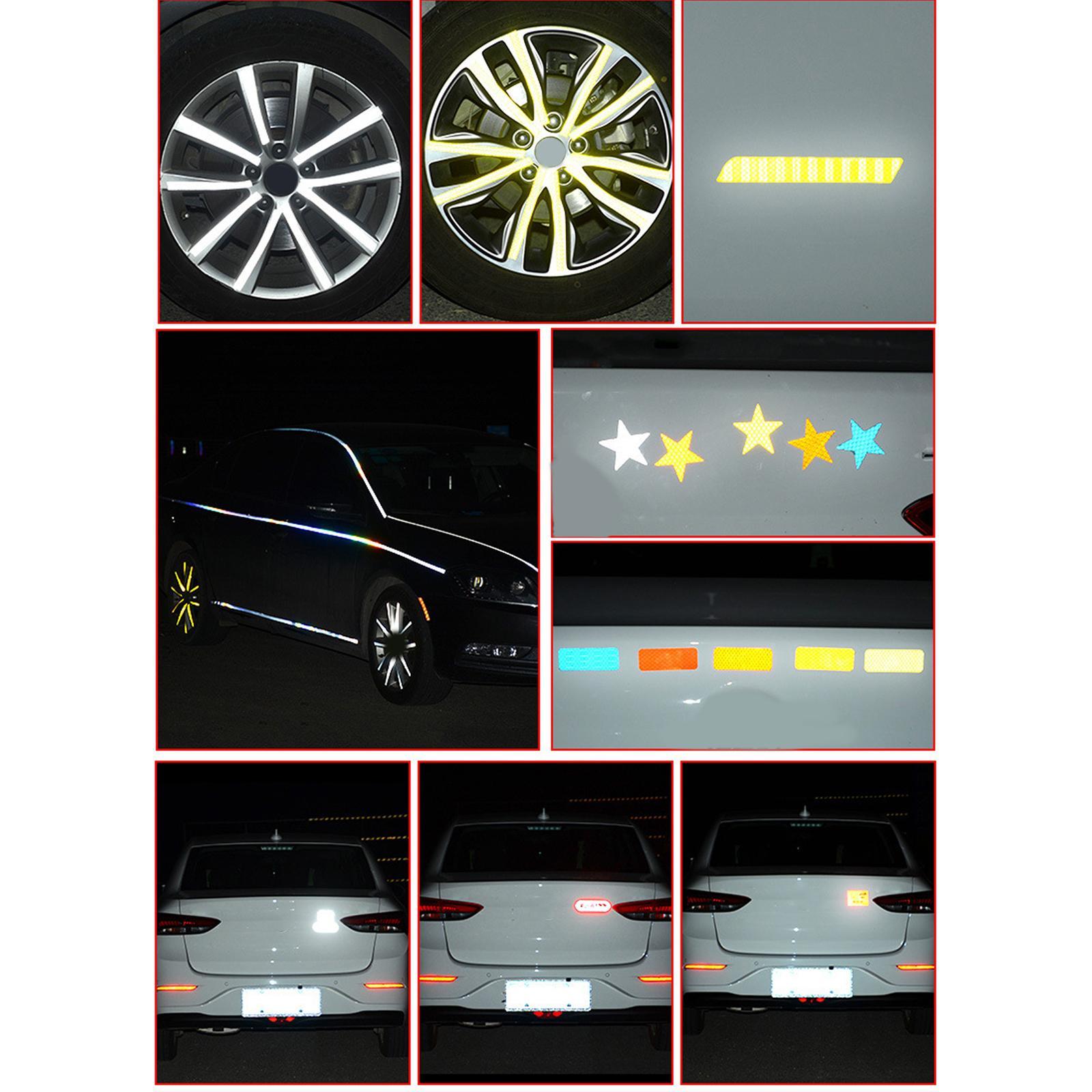 Safety Reflective Sticker, High Visibility Reflector Stickers Bike Reflective Tape Reflective Decals Waterproof for  Truck