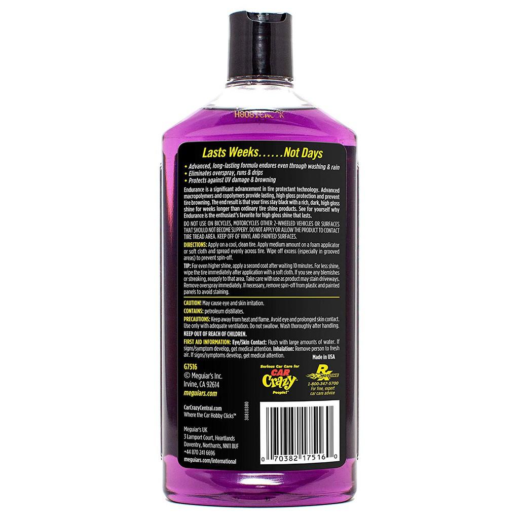 Meguiar's Dưỡng lốp dạng gel - Endurance Tire Gel, G7516, 473 ml