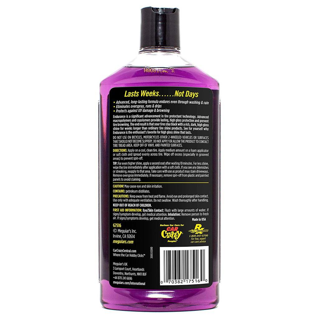 Meguiar's Dưỡng lốp (vỏ xe) dạng gel - Endurance Tire Gel, G7516, 473 ml