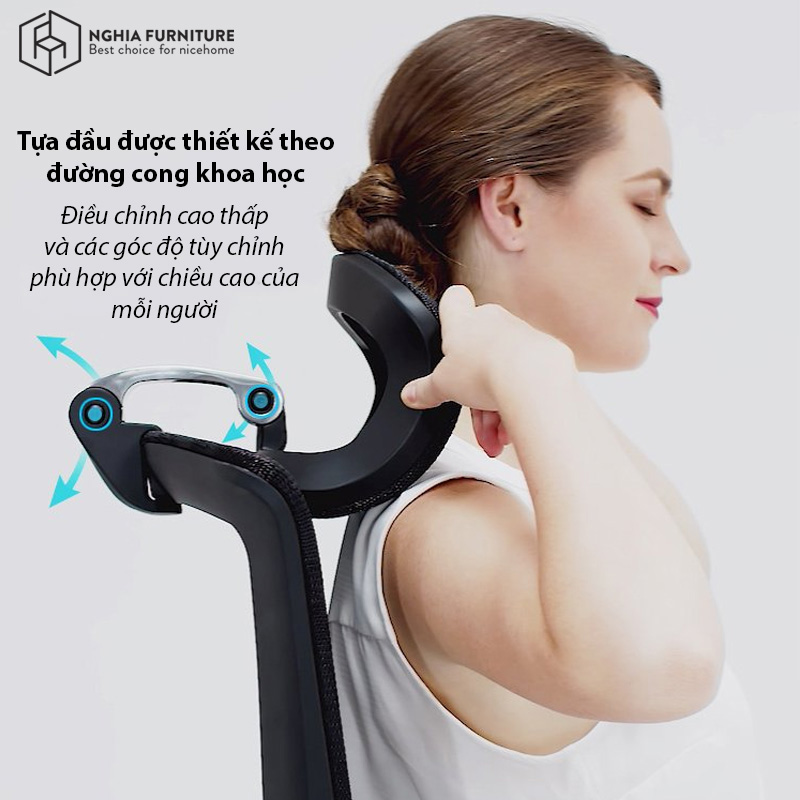 Ghế Văn Phòng Làm Việc, Ghế Công Thái Học [SMA ERGONOMIC 04 - E04]