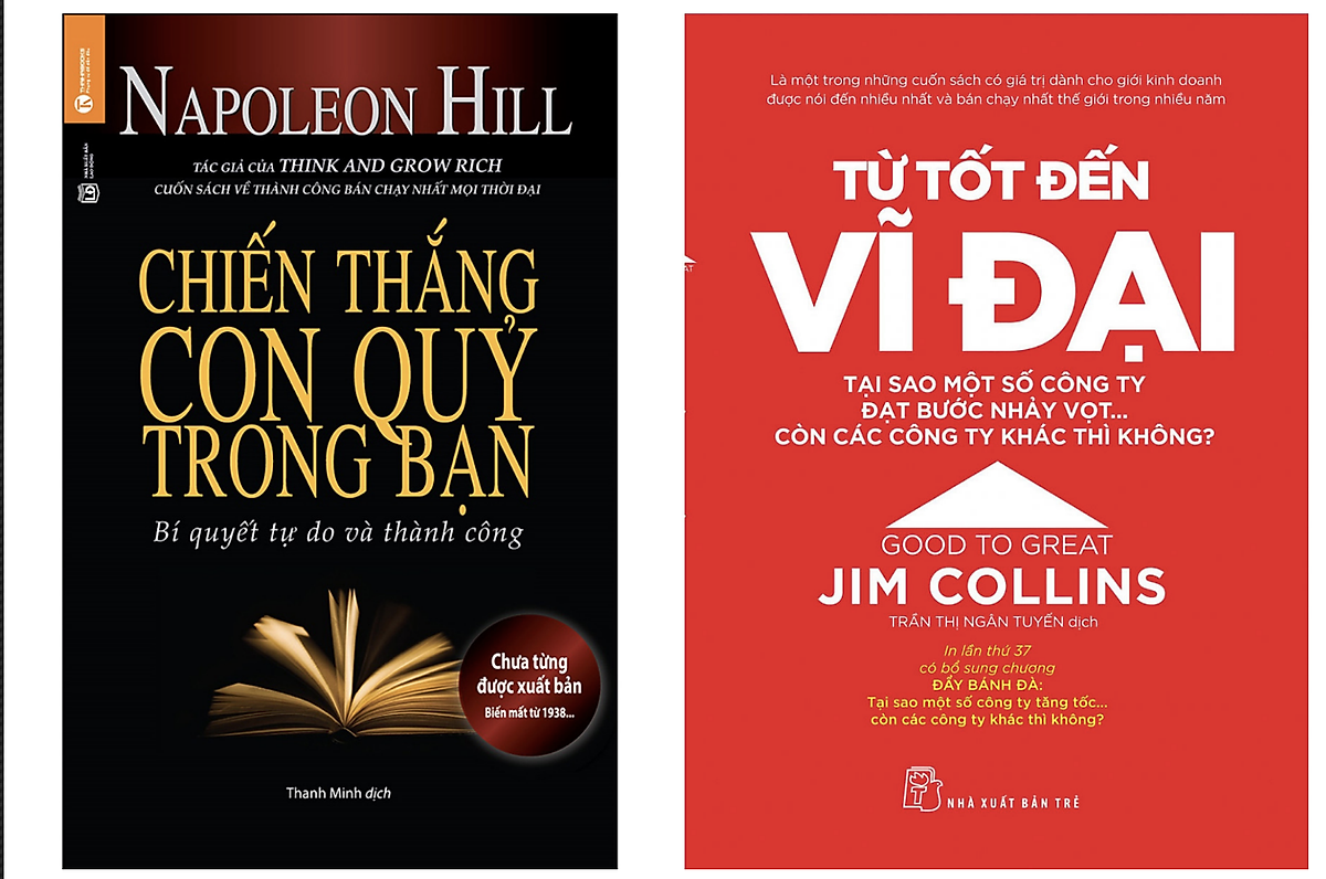 Combo làm giàu hay : Chiến thắng con quỷ trong bạn + Từ tốt đến vĩ đại - Tặng kèm bookmark thiết kế