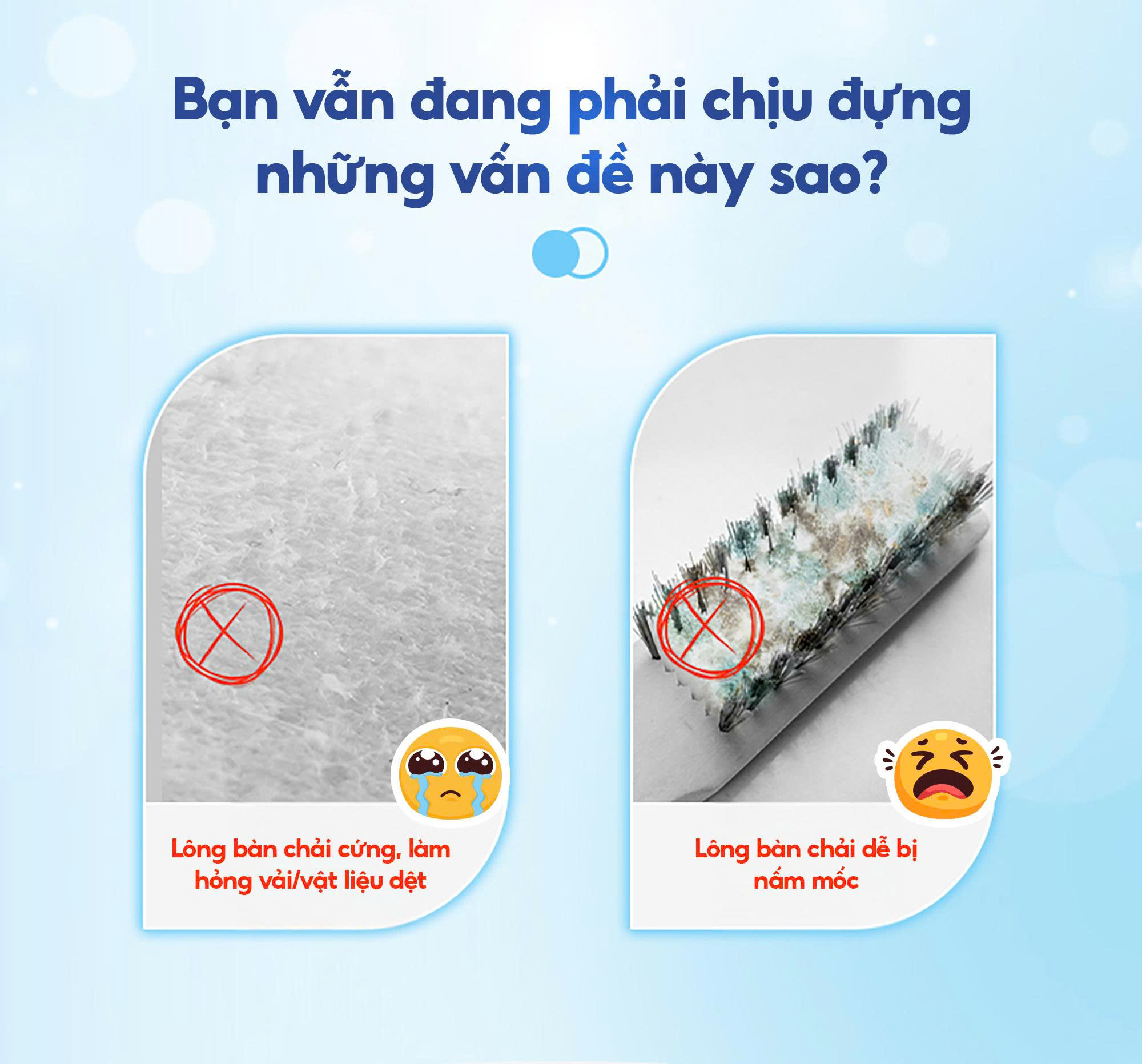 Bàn chải quần áo Ag+ Kháng khuẩn MyJae