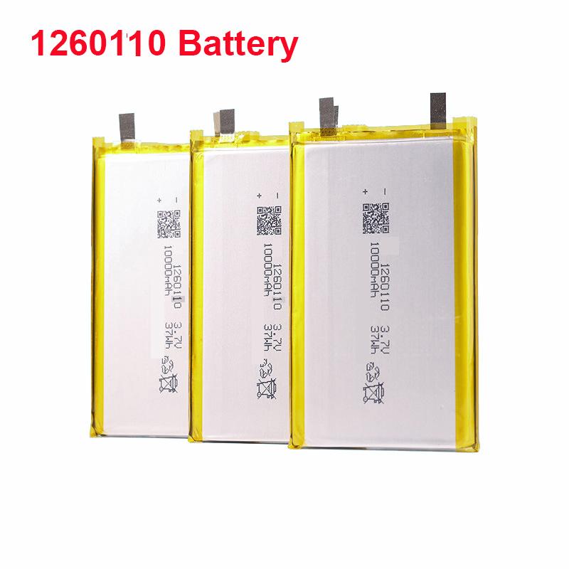 10000mAH 3.7V 1260110 Polymer lithium ion Pin sạc Li-ion cho POWER BANK Bảng GPS Sách điện tử Màu sắc: 5 Cái