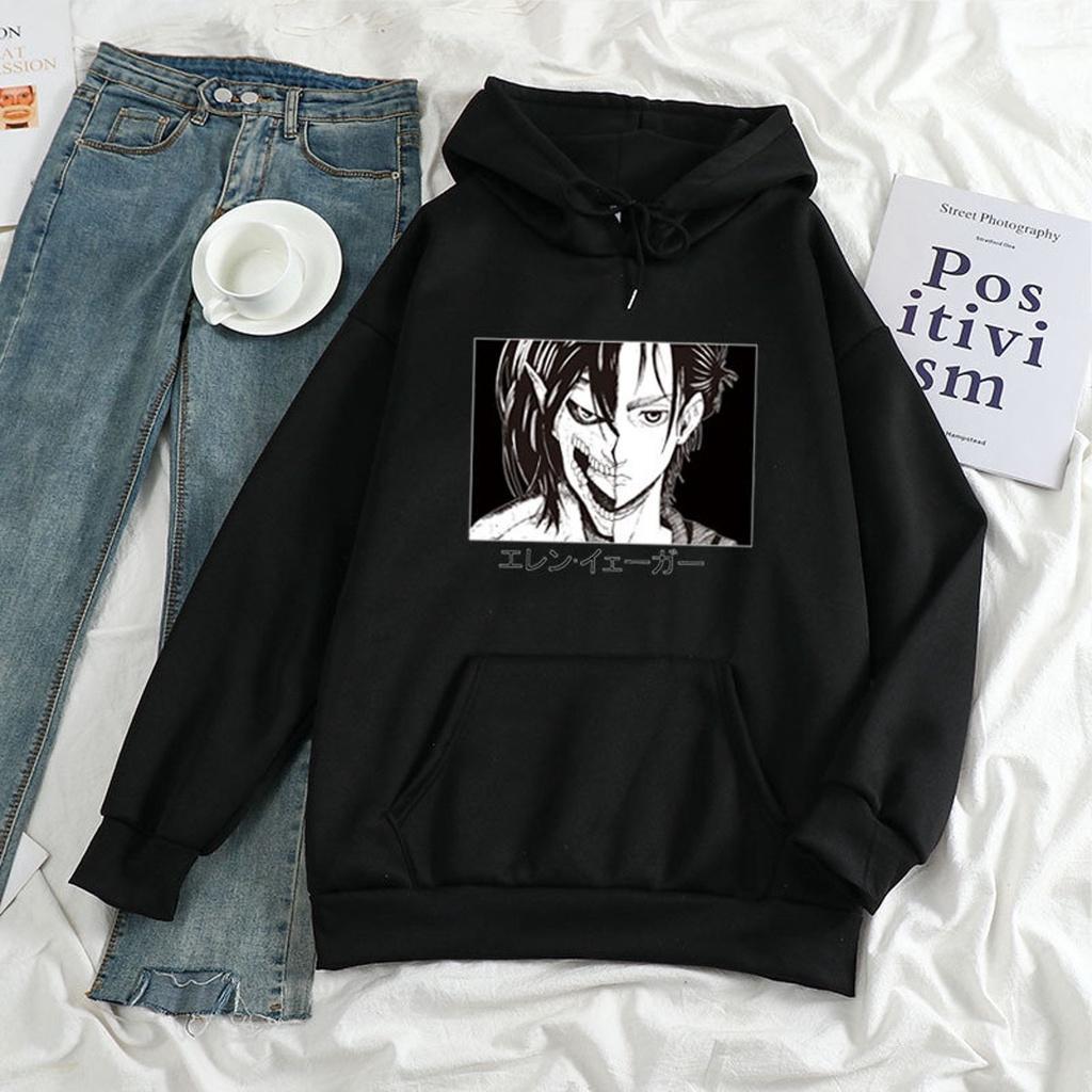 Áo Hoodie In Hình Attack on Titan Eren Yeager anime manga độc đẹp