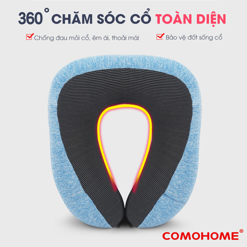 Gối chữ U Văn phòng, Du lịch, Tựa đầu ô tô cao cấp Comohome. Chất liệu Memory Foam hỗ trợ tốt cho cổ