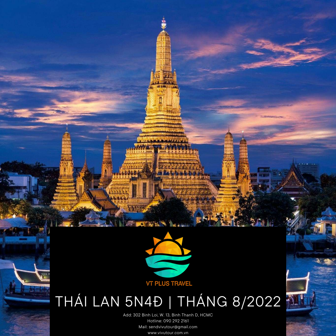 TOUR THÁI LAN 5N4Đ THÁNG KHỞI HÀNH THÁNG 8 - BUFFET BAIYOKE SKY 5 SA0 - MASSAGE CỔ TRUYỀN THÁI