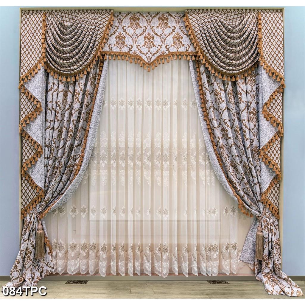 TRANH DÁN TƯỜNG 3D PHONG CẢNH VÒM CỬA, RÈM CỬA, PHÀO CHỈ
