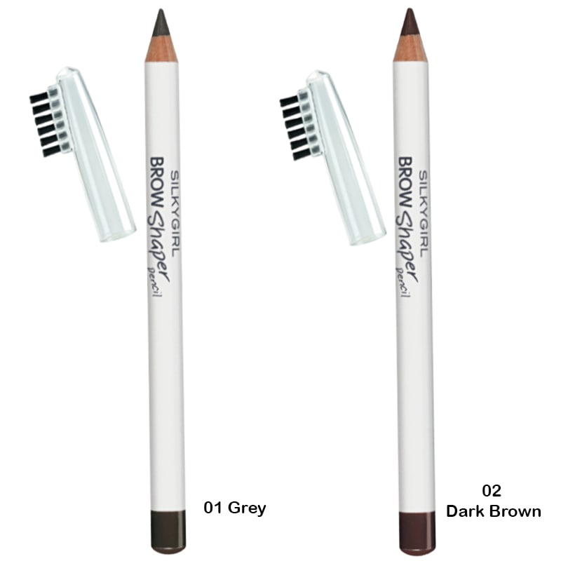 SILKYGIRL CHÌ MÀY KÈM CHỔI BROW SHAPER PENCIL - 01 GREY 1.14g