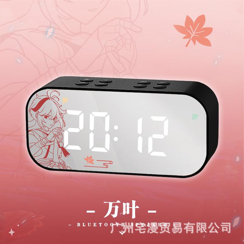 Genshin Impact Beelzebul Tartaglia Bluetooth Loa báo thức Đồng hồ báo thức USB 5.0 Subwwofer mp3 Music Music Sound Cột cho PC Điện thoại màu: F