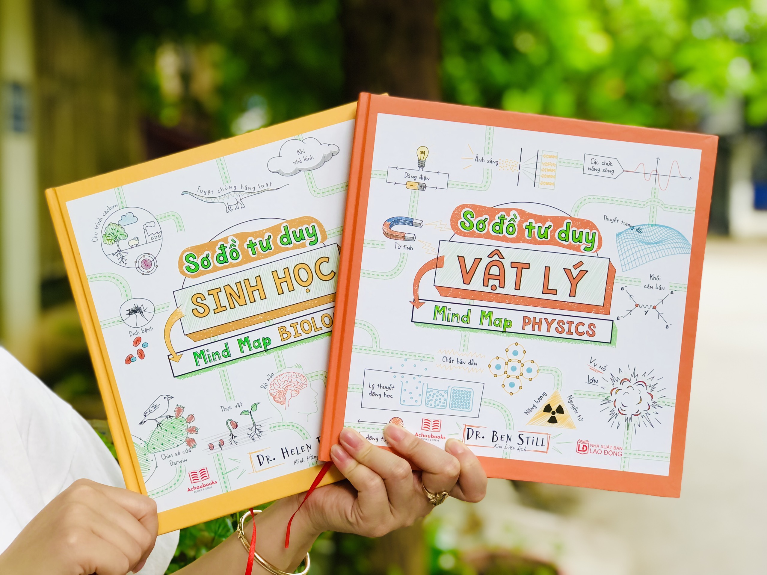 Combo 2 Cuốn Sơ Đồ Tư Duy Vật Lý + Sơ Đồ Tư Duy Sinh Học - Á Châu Book - Nâng Cao Kiến Thức Vật Lý và Sinh Học Bằng Sơ Đồ Tư Duy