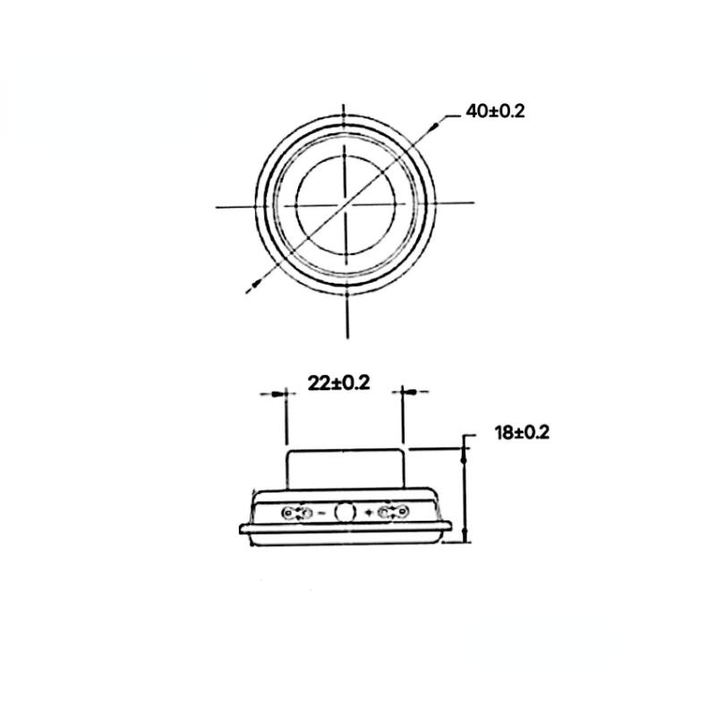 SOTAMIA 2 Loa âm thanh mini 40MM 4 Ohm 8 Ohm 5W Loa tần số đầy đủ Rạp hát tại nhà từ tính kép cho loa Bluetooth Màu sắc: Loa 4 Ohm 5W