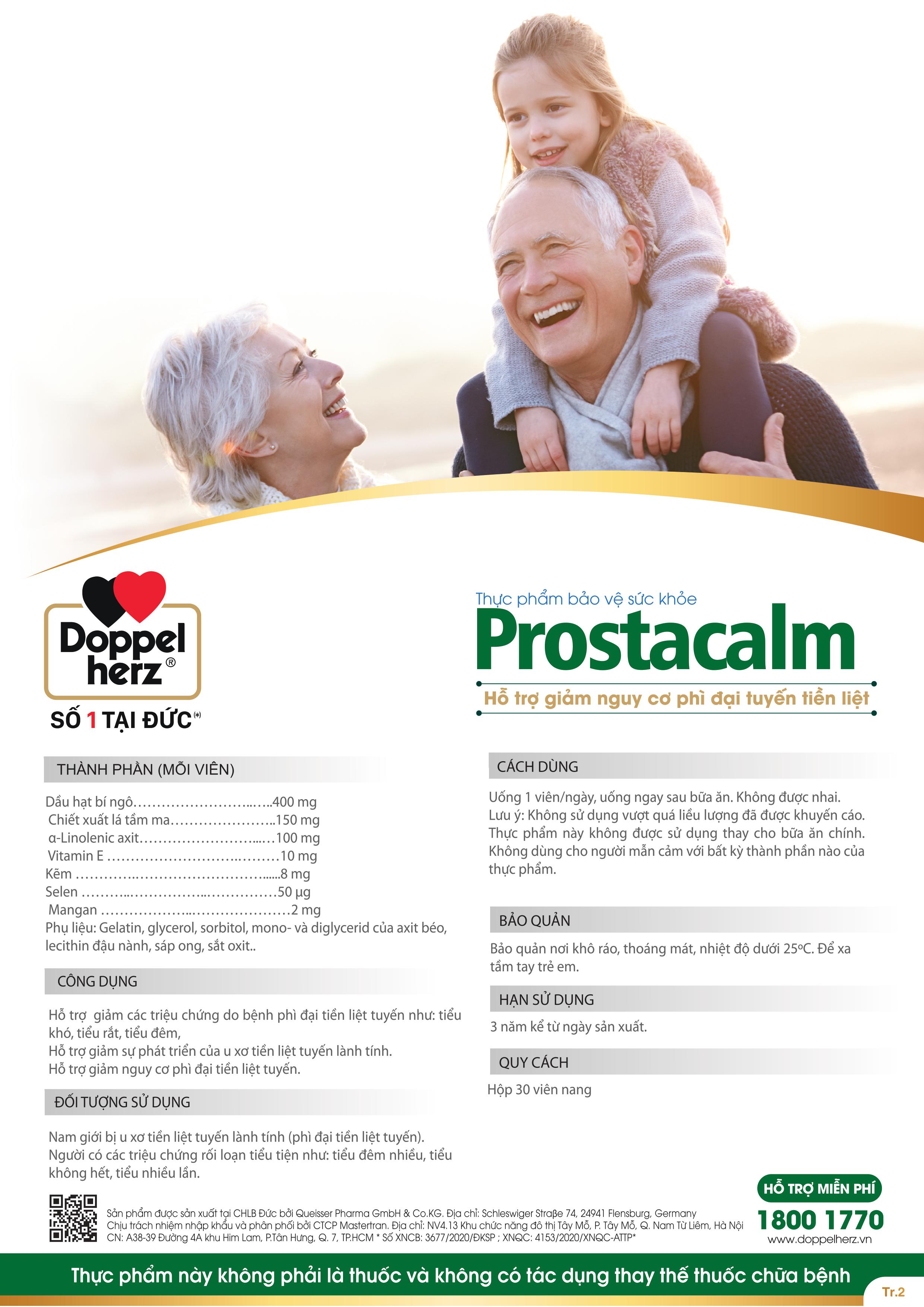 Viên uống cho người phì đại tiền liệt tuyến Doppelherz Aktiv Prostacalm