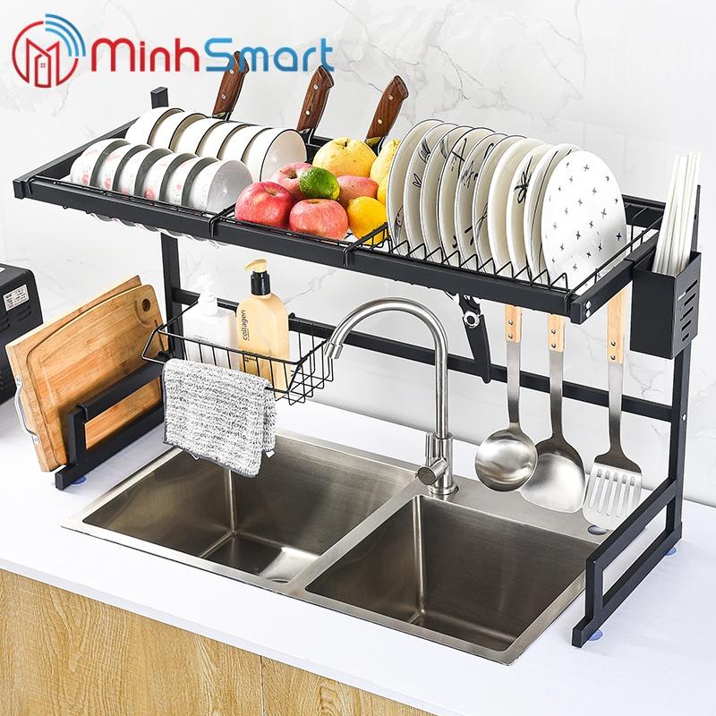 Kệ úp bát đĩa, chén đĩa đa năng trên bồn rửa