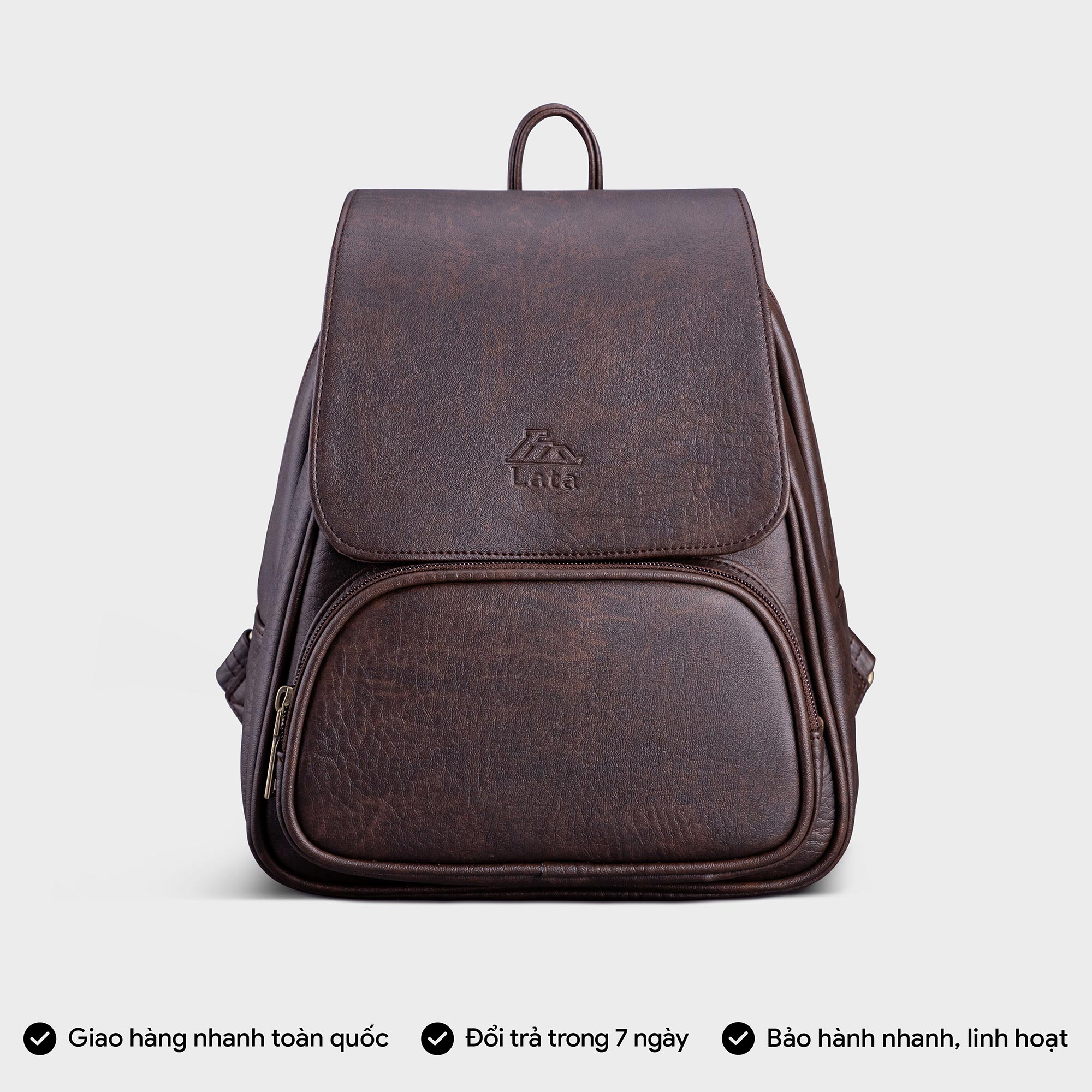 Balo Lata ( Thời trang nữ tiện lợi cỡ trung - Balo da BAL41 )