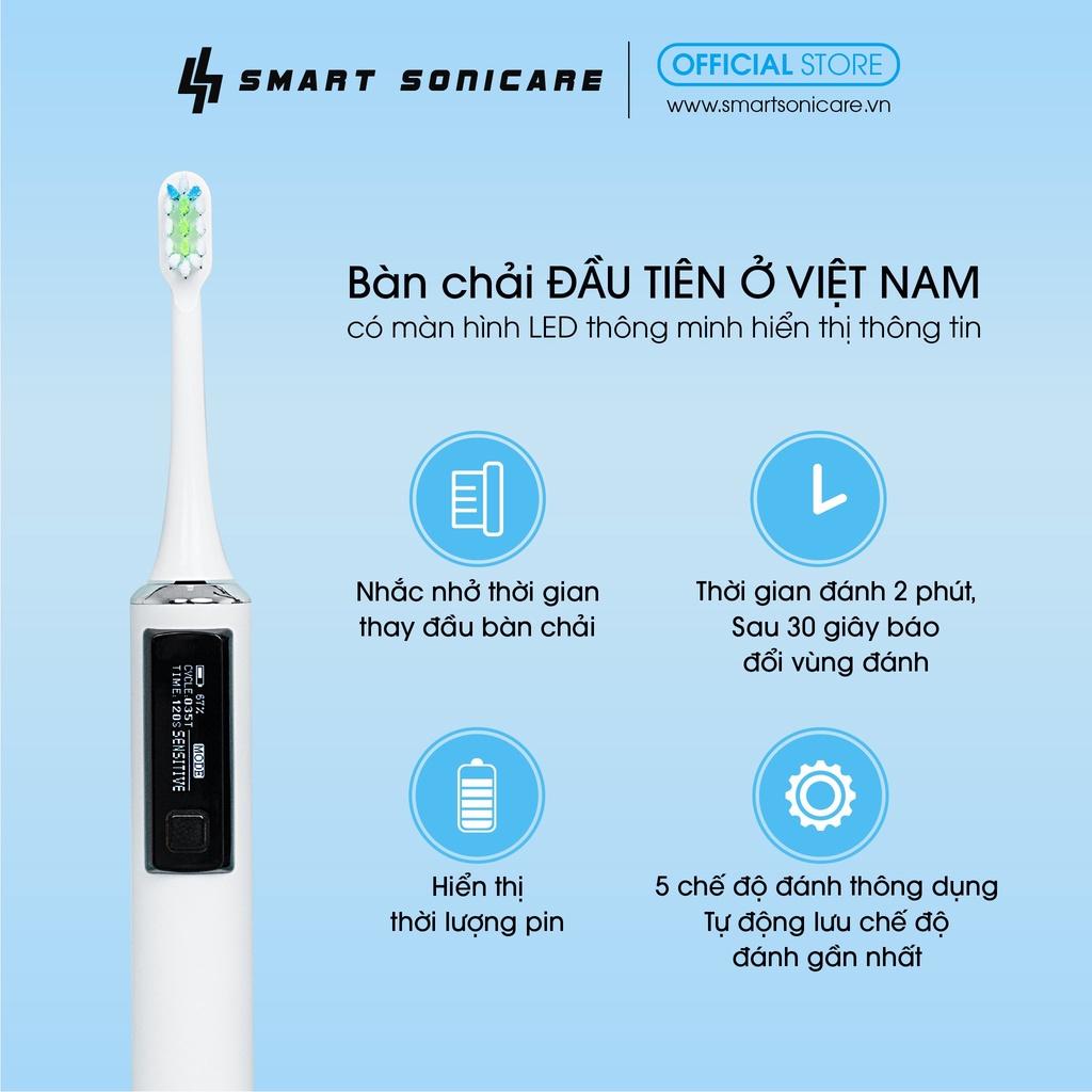 Bàn chải đánh răng điện Việt Nam Smart Sonicare giảm tiếng ồn, chuyên cho răng niềng