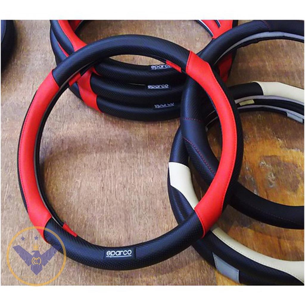 Bọc vô lăng Sparco vân carbon cao cấp da PU và cao su non