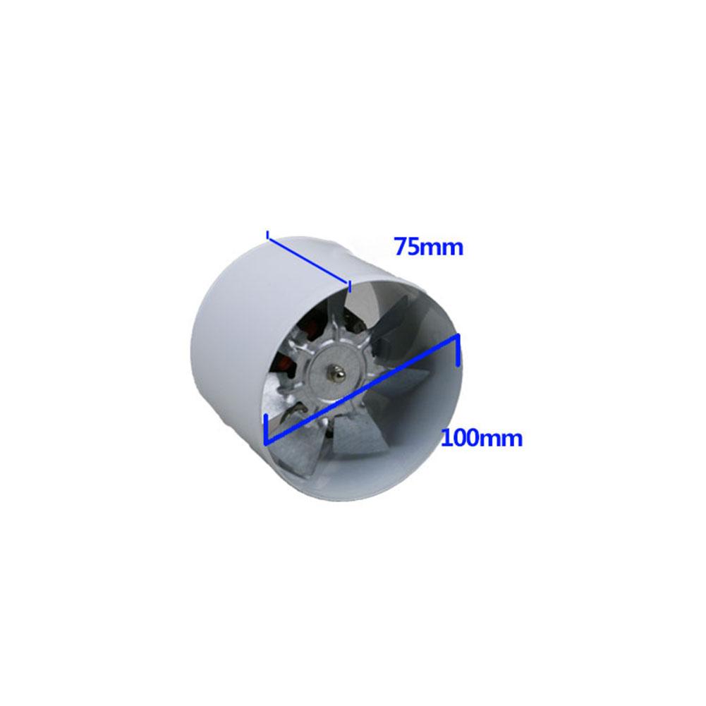 220V Duct Booster Vent Fan Metal Inline Ducting Fan Exhaust Ventilation Duct Fan Accessories 100mm