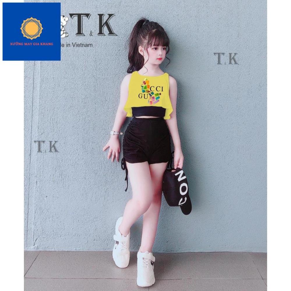 Thời trang trẻ em - (Set 3) Bộ sport body ôm, thời trang, sành điệu in GC cho bé gái - GiaKhang (220594)