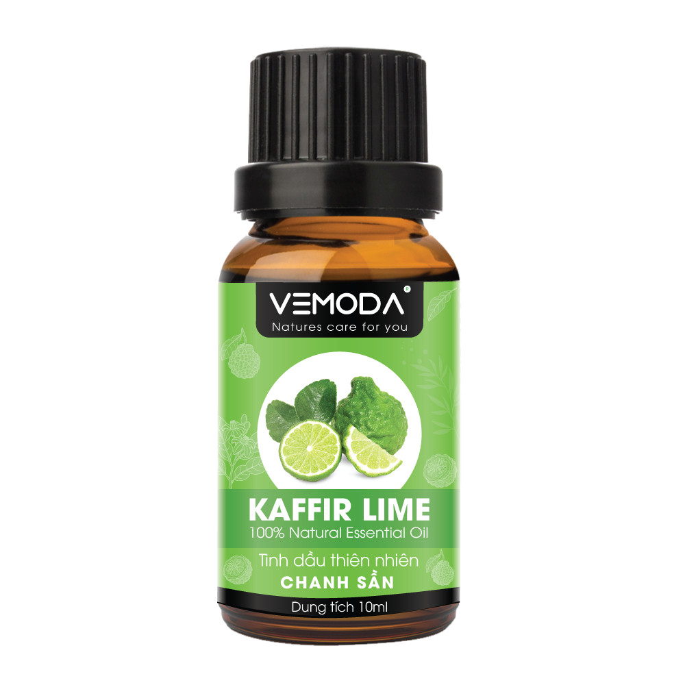 Tinh dầu Chanh sần cao cấp. Kaffir Lime Essential Oil. Tinh dầu xông phòng giúp khử mùi, kháng khuẩn, thanh lọc không khí, thư giãn, tái tạo năng lượng. Tinh dầu thơm phòng cao cấp Vemoda