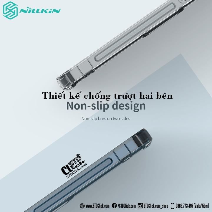 ỐP LƯNG DÀNH CHO ĐIỆN THOẠI IPHONE 13 PRO NILLKIN NATURE TPU PRO LƯNG KÍNH PC TRONG VIỀN DẺO