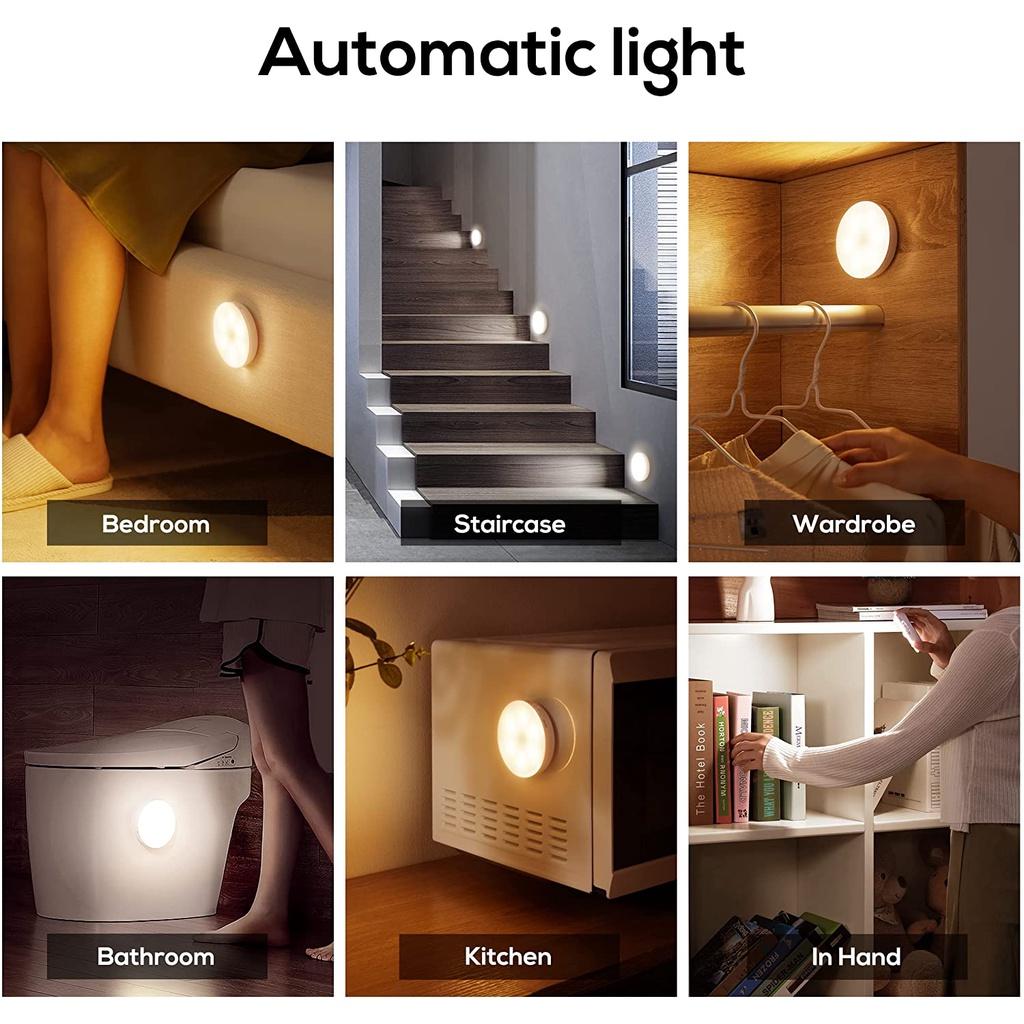 Đèn Led PIR Cảm Biến Chuyển Động PIR Cho Cầu Thang Phòng Ngủ/Cầu Thang/Phòng Bếp/Nhà Bếp/Closet/Phòng Ngủ Có Cổng Sạc USB