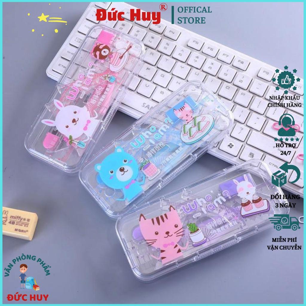 Bộ thước kẻ compa 7 chi tiết, Bộ đồ dùng toán học compa và thước cao cấp - Đức Huy Store