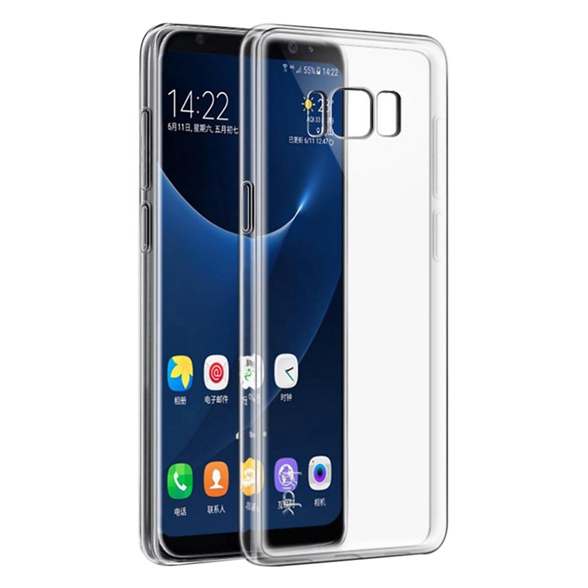 Ốp lưng silicon dẻo trong suốt Loại A cao cấp cho Samsung Galaxy S8 Plus