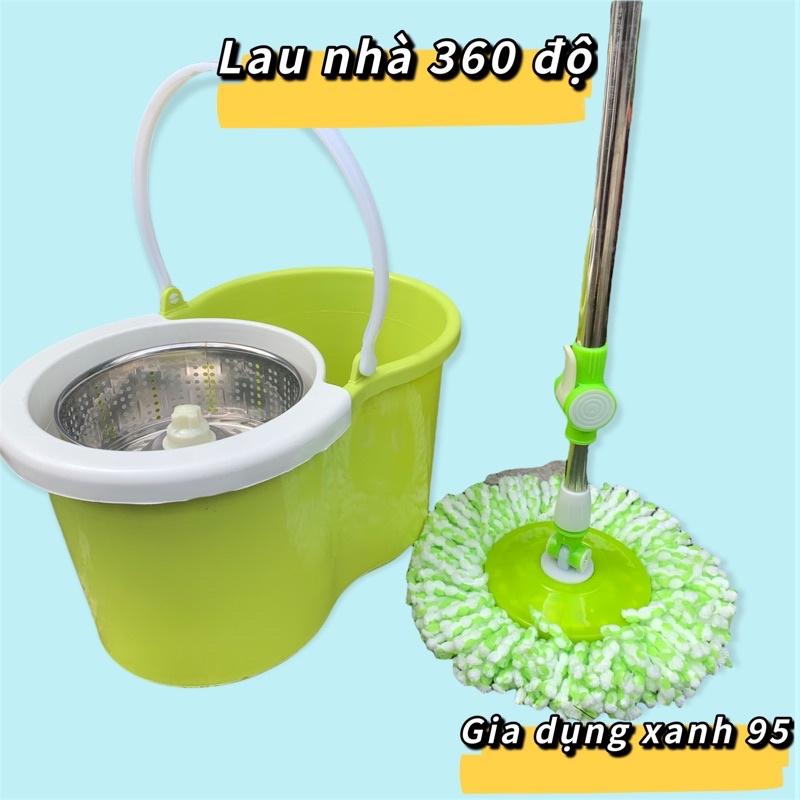 Bộ lau nhà 360 độ thùng rổ inox siêu chất lượng