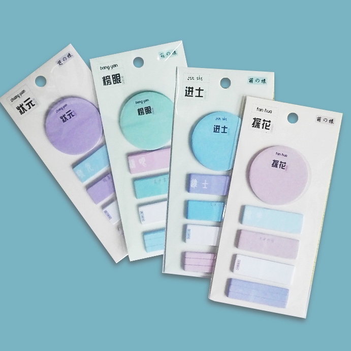 Tệp giấy note ghi nhớ Post-It, màu pastel dễ thương tiện dụng kích thước 4,6 * 1,5cm PK500