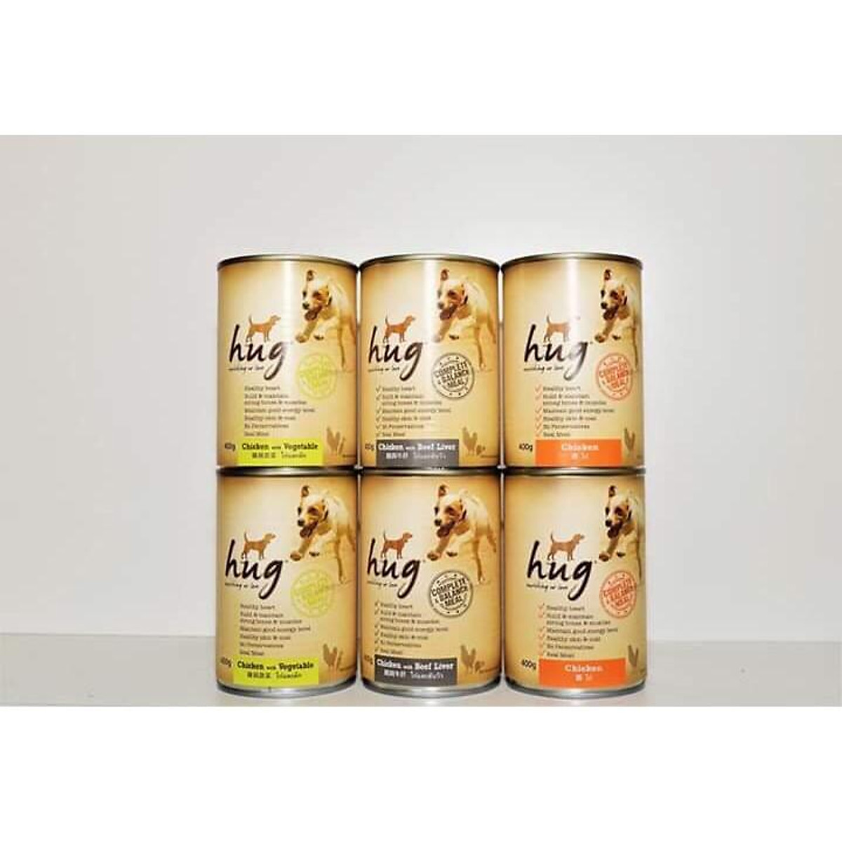 PATE HUG DÀNH CHO CHÓ DẠNG LON 400G - TÚI 120G (Vị ngẫu nhiên)