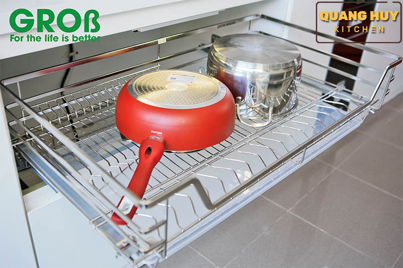 Giá úp bát đa năng nan dẹt inox 304 thương hiệu Grob mã GC304