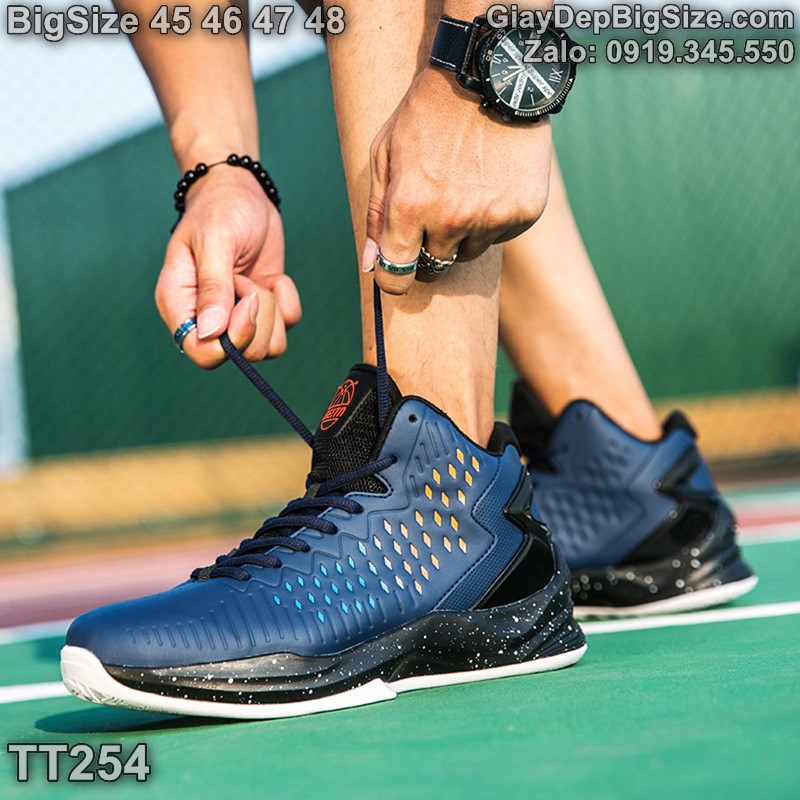 Giày chơi bóng rổ, giày thể thao cỡ lớn 45 46 47 48 cho nam cao to chân ú bè. Big size basketball sneakers for wide feet