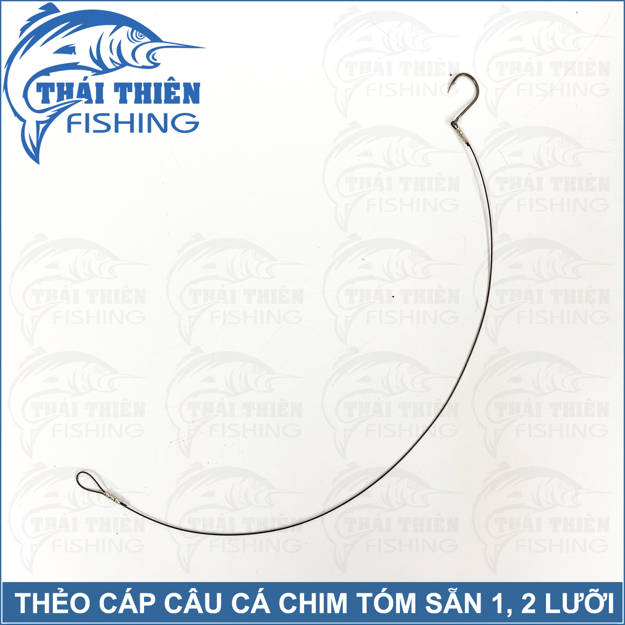 Combo 2 Bộ Thẻo Cáp Câu Cá Chim, Trê, Răng Sắc Bén Tóm Sẵn 1, 2 Lưỡi Dùng Câu Sông Thiên Nhiên, Hồ Dịch Vụ