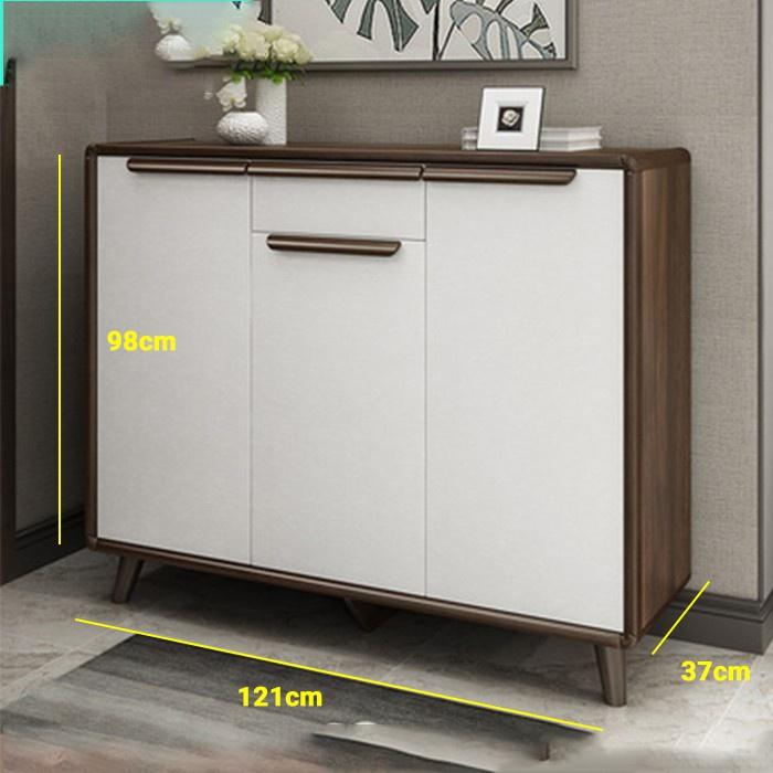 Tủ giày gỗ tự nhiên dài 1m2 - Tủ giày sang trọng lịch sự thông minh TUR080