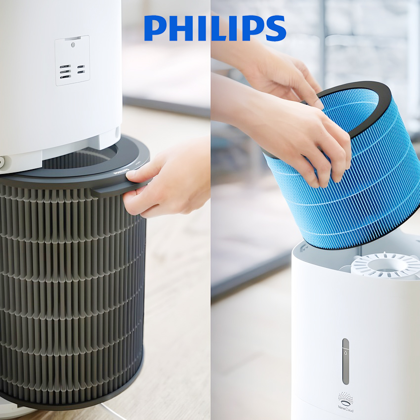 Máy lọc không khí kiêm máy tạo độ ẩm 2 trong 1, công nghệ hiện đại NanoCloud. Thương hiệu Hà Lan cao cấp Philips - AC3737/00. Hàng chính hãng