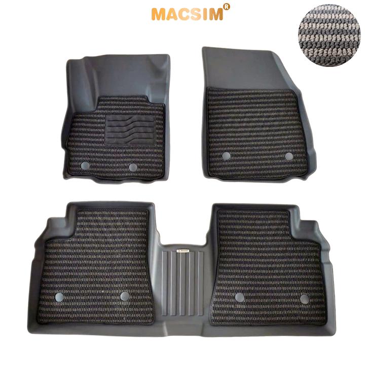 Thảm Lót Sàn 2 Lớp TPE Macsim Mitsubishi Xforce Chuẩn Form, Bền, Không Mùi (sd3 xám đen ct)
