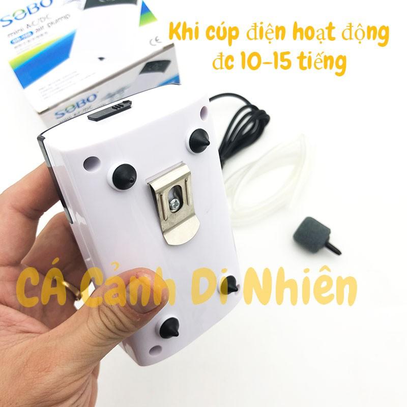 Máy sủi oxy TÍCH ĐIỆN 1 vòi SOBO SB-168 SB168 cho hồ cá