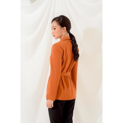 Áo khoác dài cổ bẻ hai ve đai cài khuy bấm MMOutfit K052048