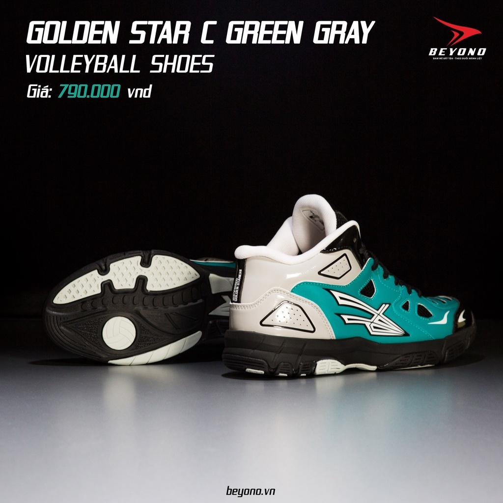 CHÍNH HÃNG - GIÀY BÓNG CHUYỀN CAO CỔ BEYONO - BEYONO GOLDEN STAR C - GREEN GRAY