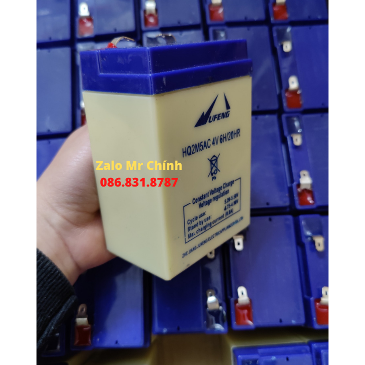 Pin cân điện tử - Ắc quy 4V 6Ah, Bình Ắc quy khô
