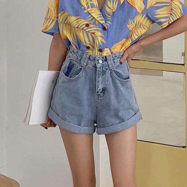 Quần Short Jeans lưng cao hàng cực đẹp kèm hình thật