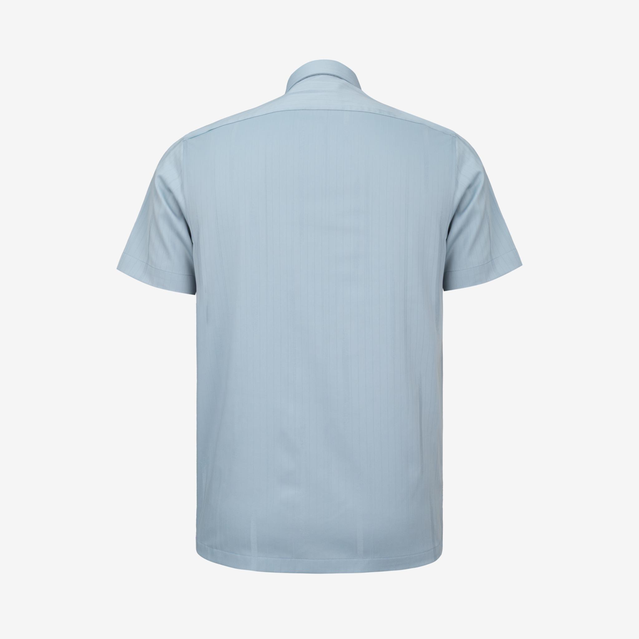 Áo sơ mi nam KHATOCO Tailor Fit ngắn tay A1MN498T2-CNMK759-2704-N