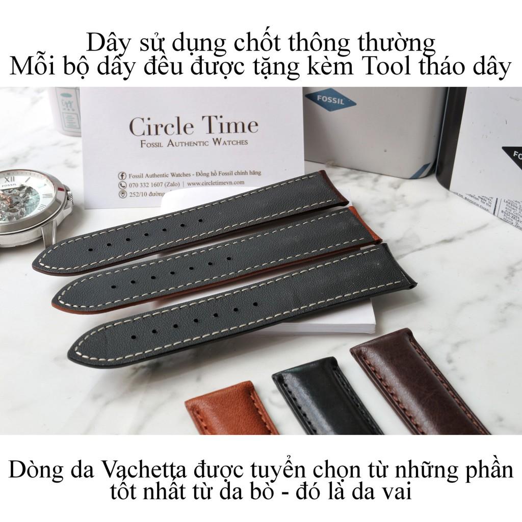 Dây đồng hồ da bò Vachetta handmade cao cấp dùng cho mọi đồng hồ size 20 và 22 (Tặng kèm Tool tháo dây) - HM01